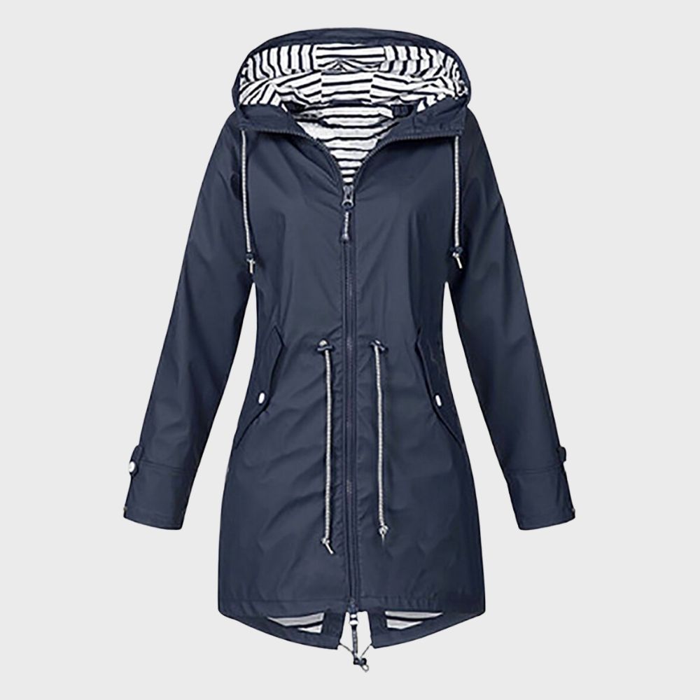 Lange Damen Regenjacke Wasserfest Modern