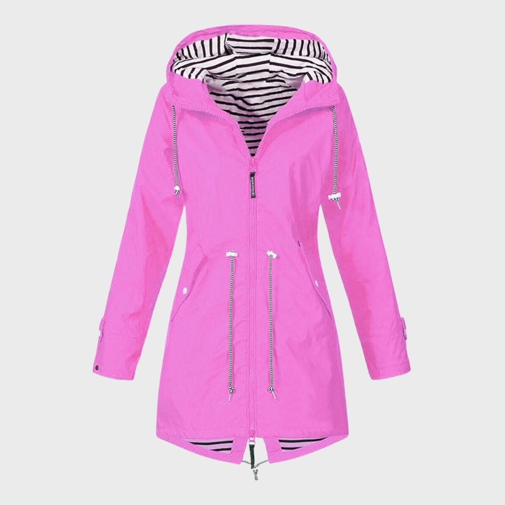 Lange Damen Regenjacke Wasserfest Modern