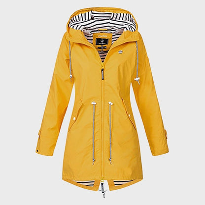 Lange Damen Regenjacke Wasserfest Modern