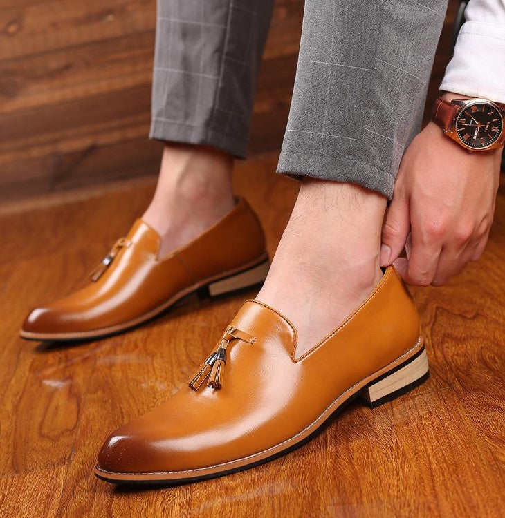 Leder Loafer Herren Elegant Schwarz