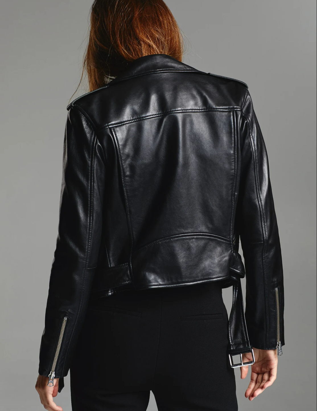 Lederjacke Damen Elegant Schwarz Berlin Style
