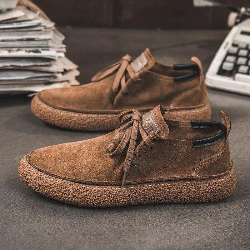 Herren Leder-Schuhe Nubuk Weich Komfortabel Elegant - BerlinGlamour