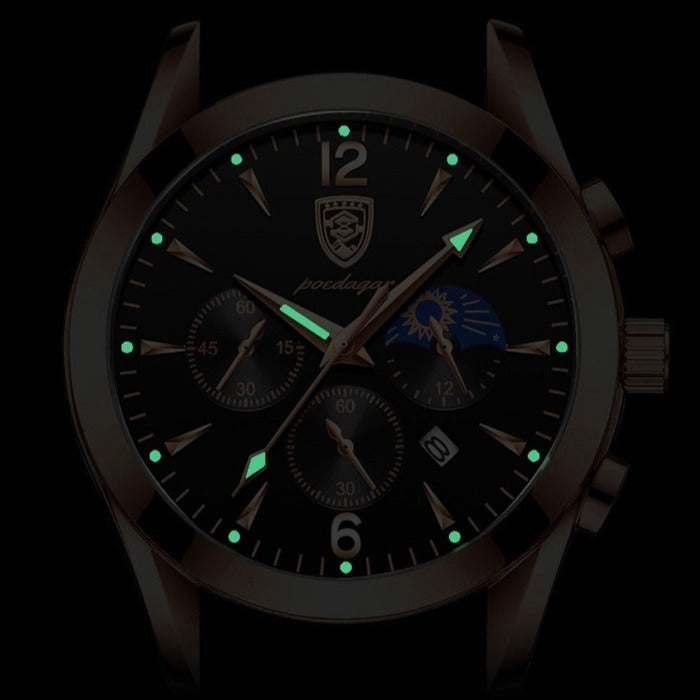 Herren Armbanduhr Edelstahl Automatik Elegant