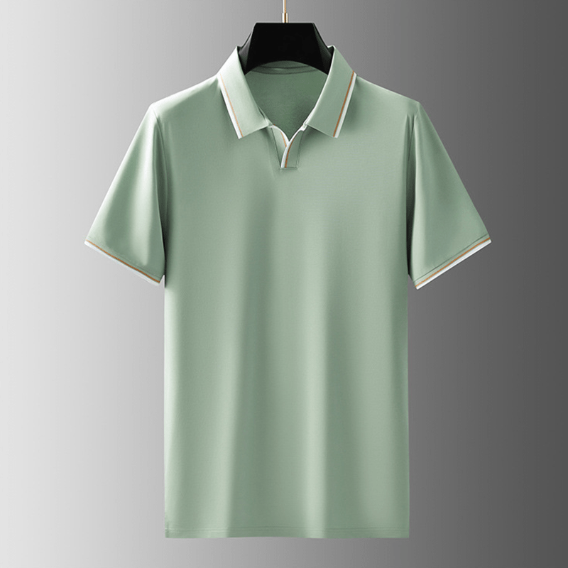 Herren Poloshirt Seide Elegantes Qualitätsshirt