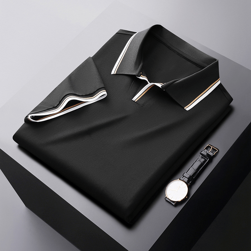 Herren Poloshirt Seide Elegantes Qualitätsshirt