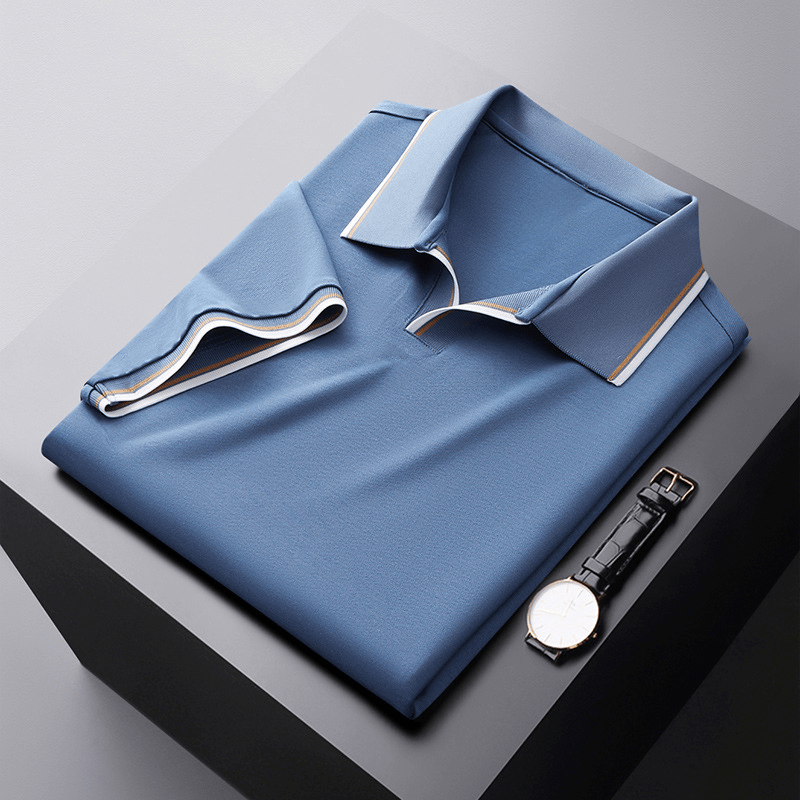 Herren Poloshirt Seide Elegantes Qualitätsshirt - BerlinGlamour