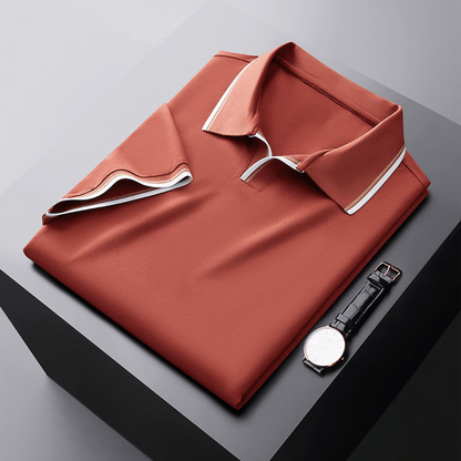 Herren Poloshirt Seide Elegantes Qualitätsshirt