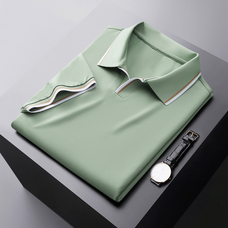 Herren Poloshirt Seide Elegantes Qualitätsshirt