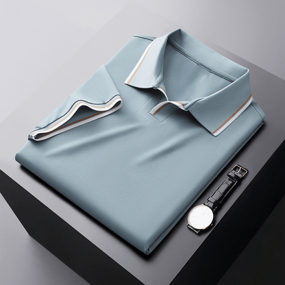 Herren Poloshirt Seide Elegantes Qualitätsshirt