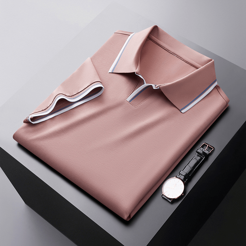 Herren Poloshirt Seide Elegantes Qualitätsshirt