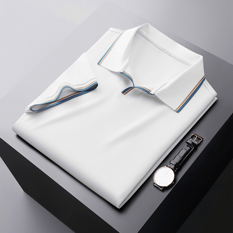 Herren Poloshirt Seide Elegantes Qualitätsshirt