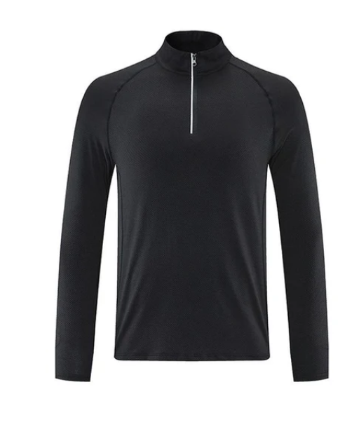 Herren Funktionsshirt Reißverschluss Atmungsaktiv