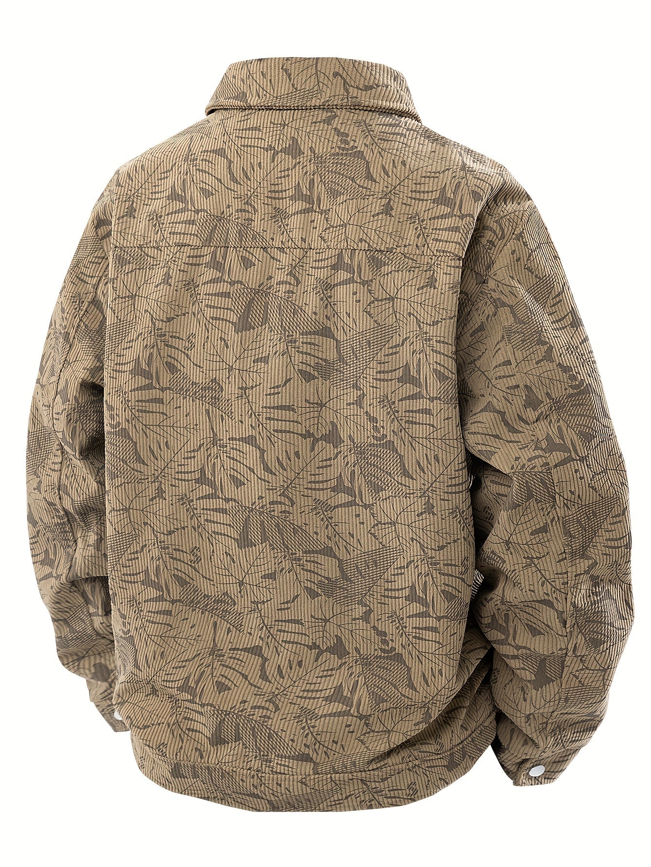 Herren Cordjacke Lässig Beige Modern
