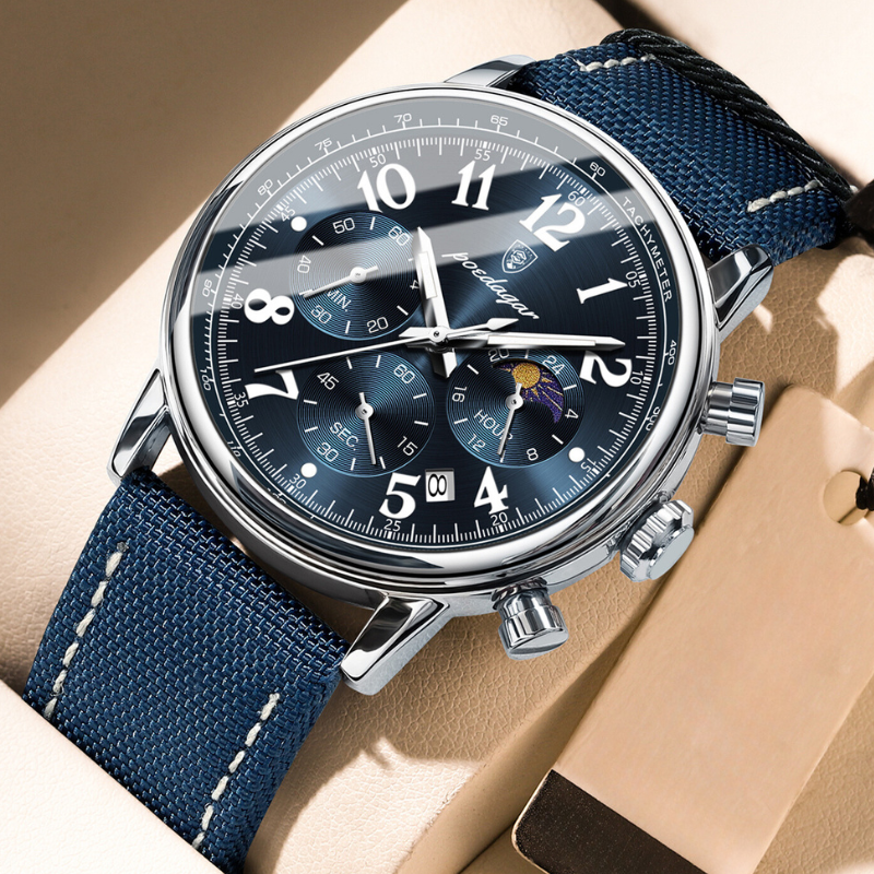 Herrenuhr Lederarmband Elegante Quarz