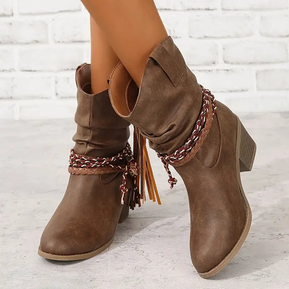 Western Stiefel Cowboy Optik Damen - BerlinGlamour