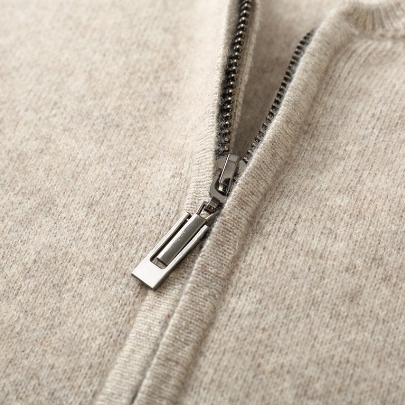 Herren Strickjacke Woll Warm Reißverschluss Hochwertig