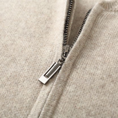 Herren Strickjacke Woll Warm Reißverschluss Hochwertig