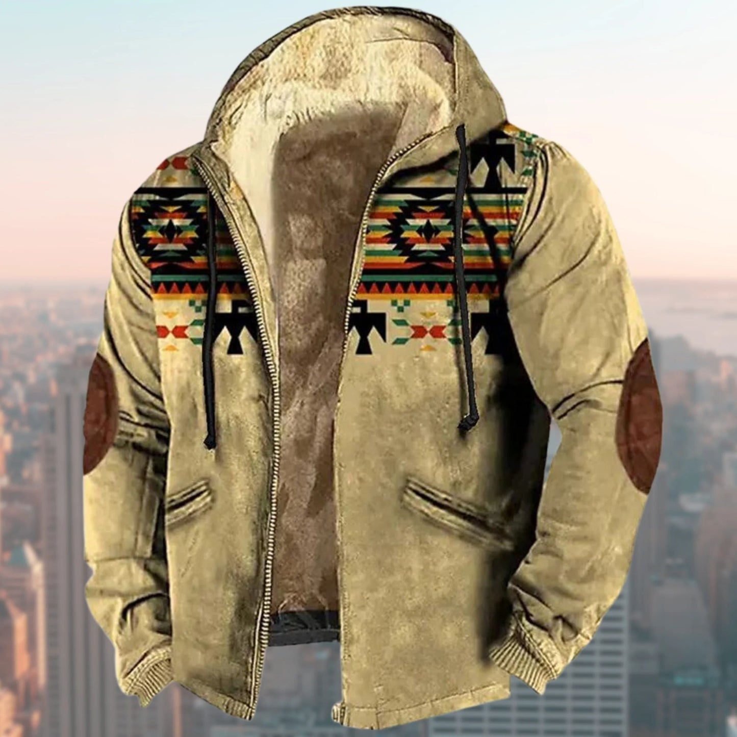 Tribal-Print Kapuzenjacke Valor