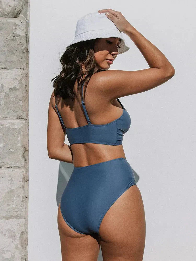Strandbikini High Waist Bikini Set Sommer