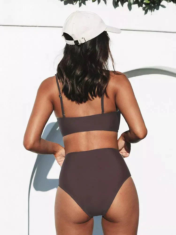 Strandbikini High Waist Bikini Set Sommer