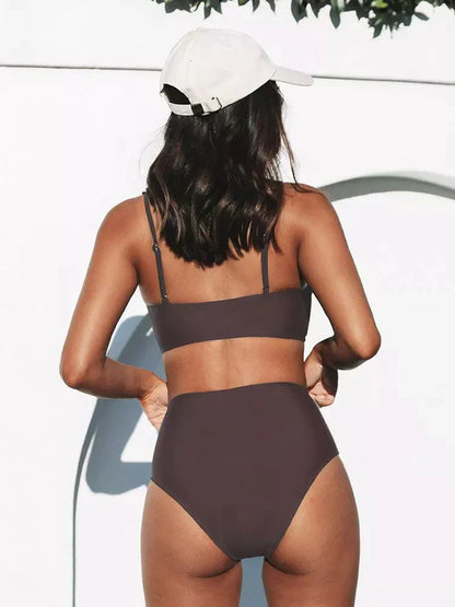Strandbikini High Waist Bikini Set Sommer