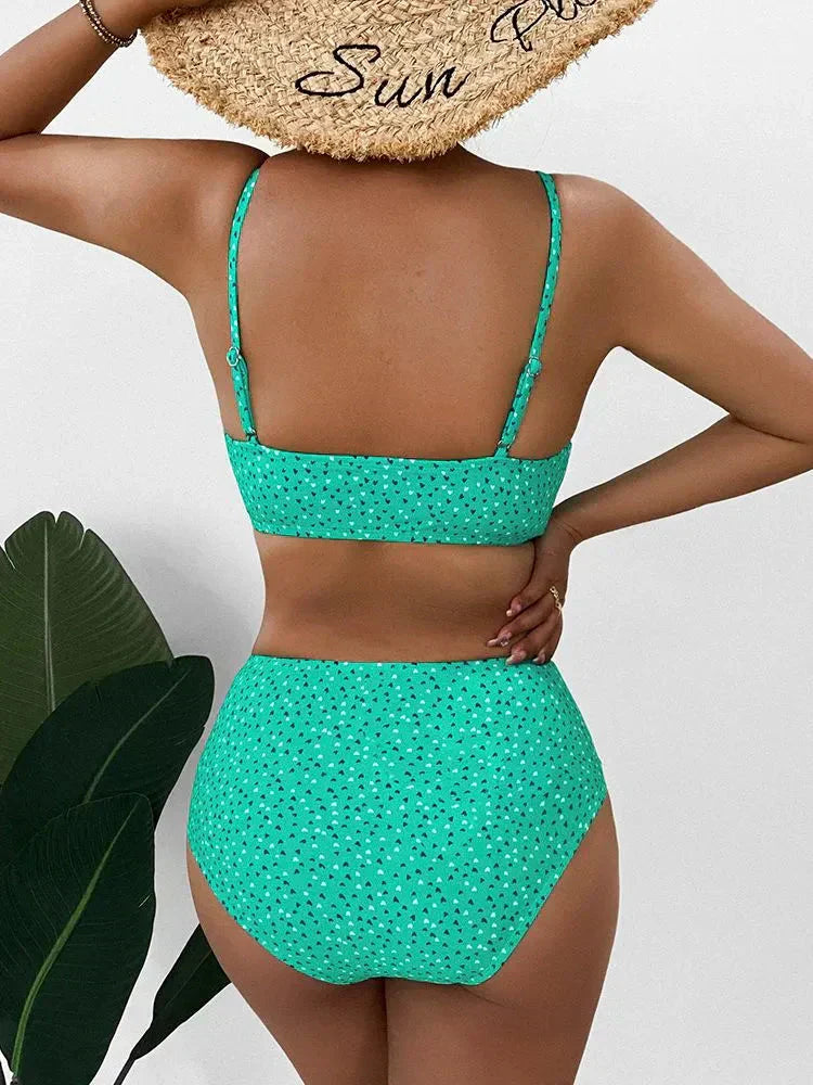 Strandbikini High Waist Bikini Set Sommer