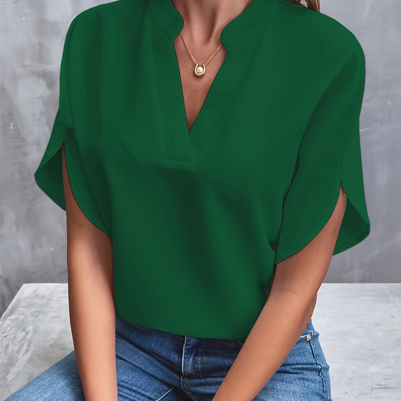 Elegante Damenbluse Leicht Modern