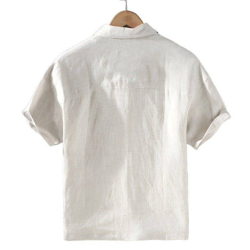 Herren Leinen Hemd Bequem Elegant Sommer