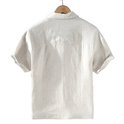 Herren Leinen Hemd Bequem Elegant Sommer