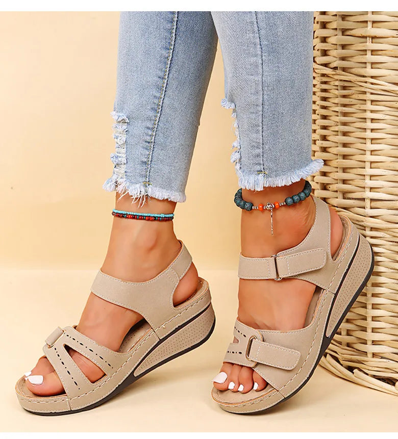 Damen Keilsandalen Weich Sohle Bequem - BerlinGlamour