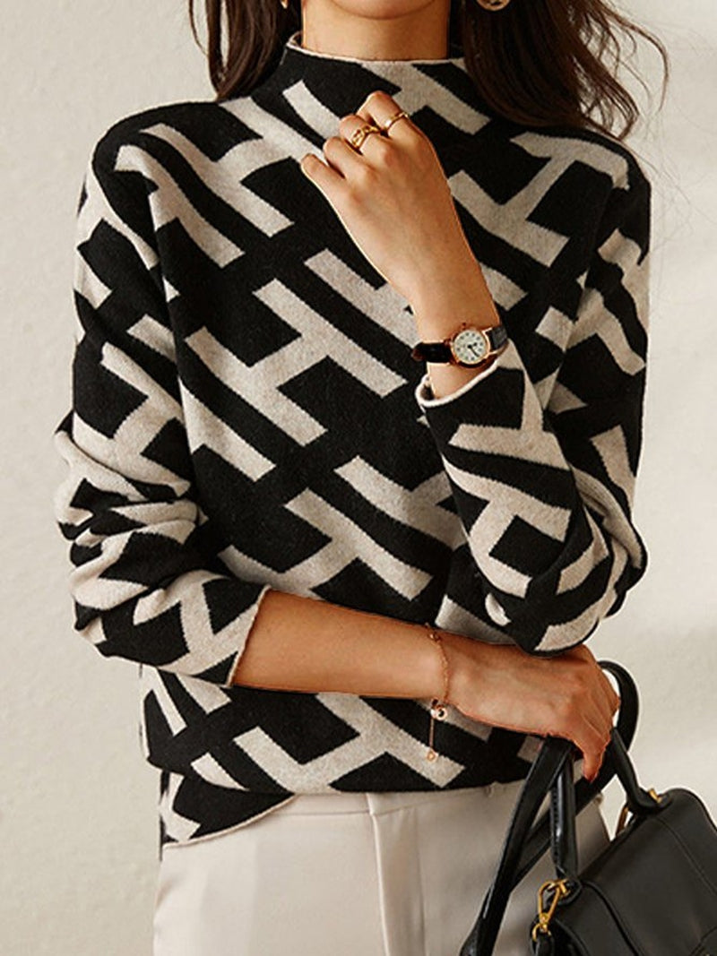 Elegantes geometrisches Damen-Oberteil Bianca