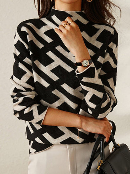 Elegantes geometrisches Damen-Oberteil Bianca