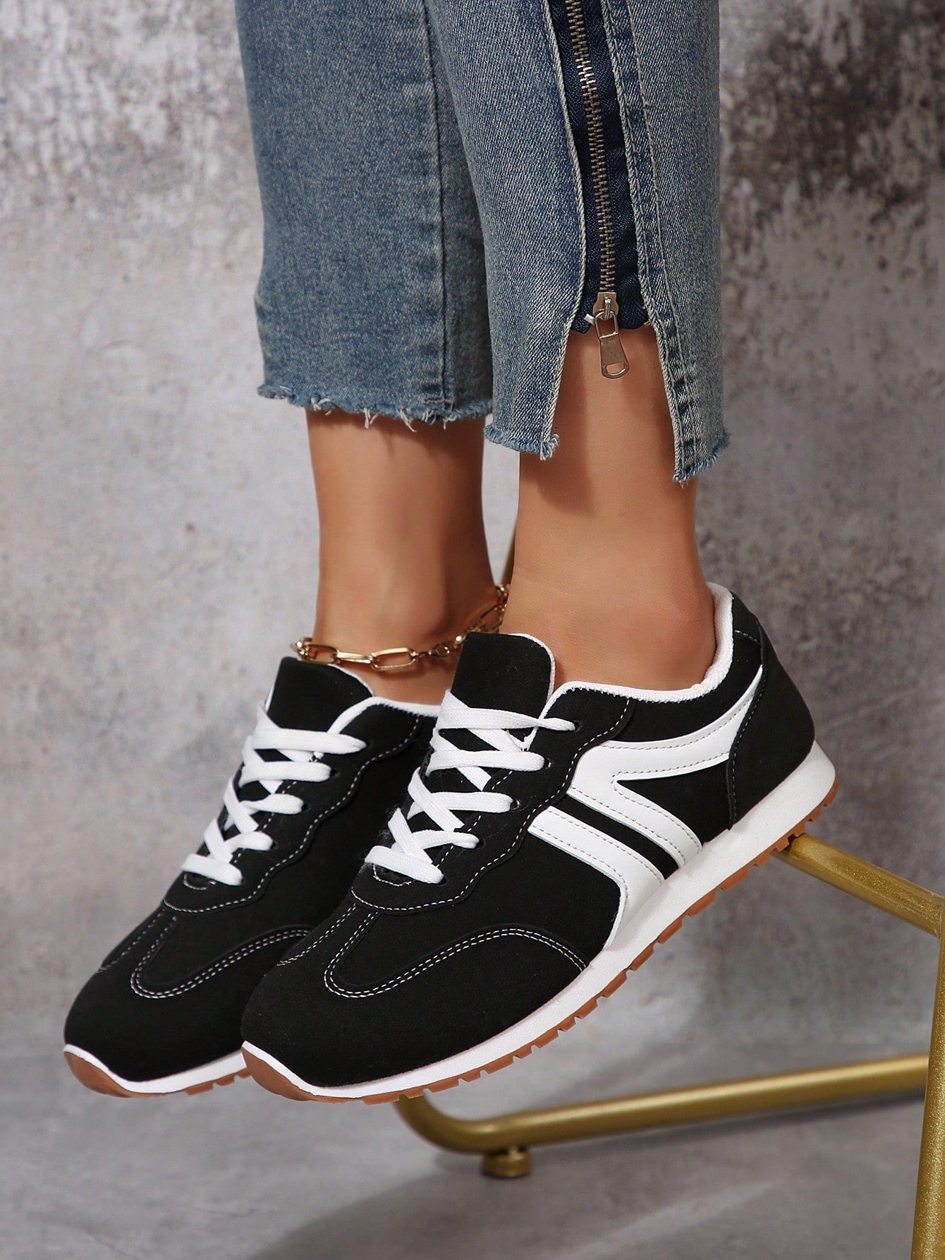 Damen Schnürschuhe Gestreift Lässig Alltag
