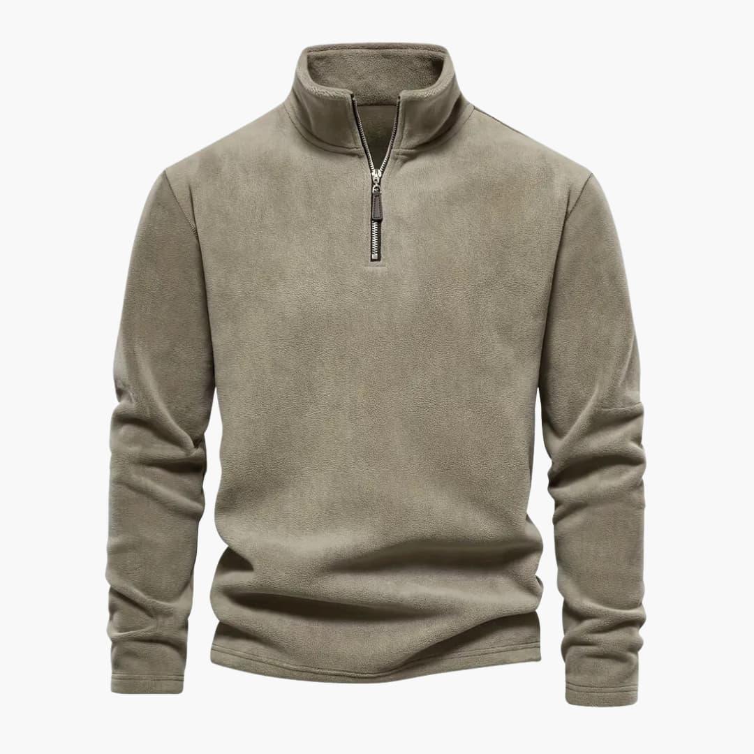 Viertelreißverschluss Fleecepullover für Herren 0