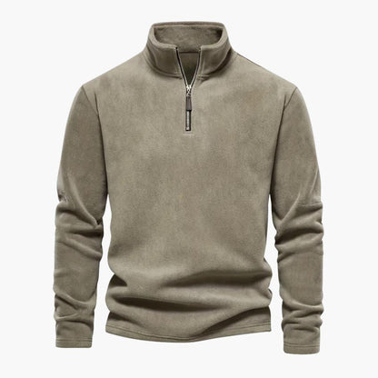 Viertelreißverschluss Fleecepullover für Herren 0