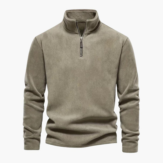 Viertelreißverschluss Fleecepullover für Herren 0