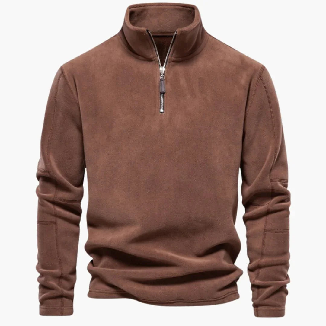 Viertelreißverschluss Fleecepullover für Herren 3