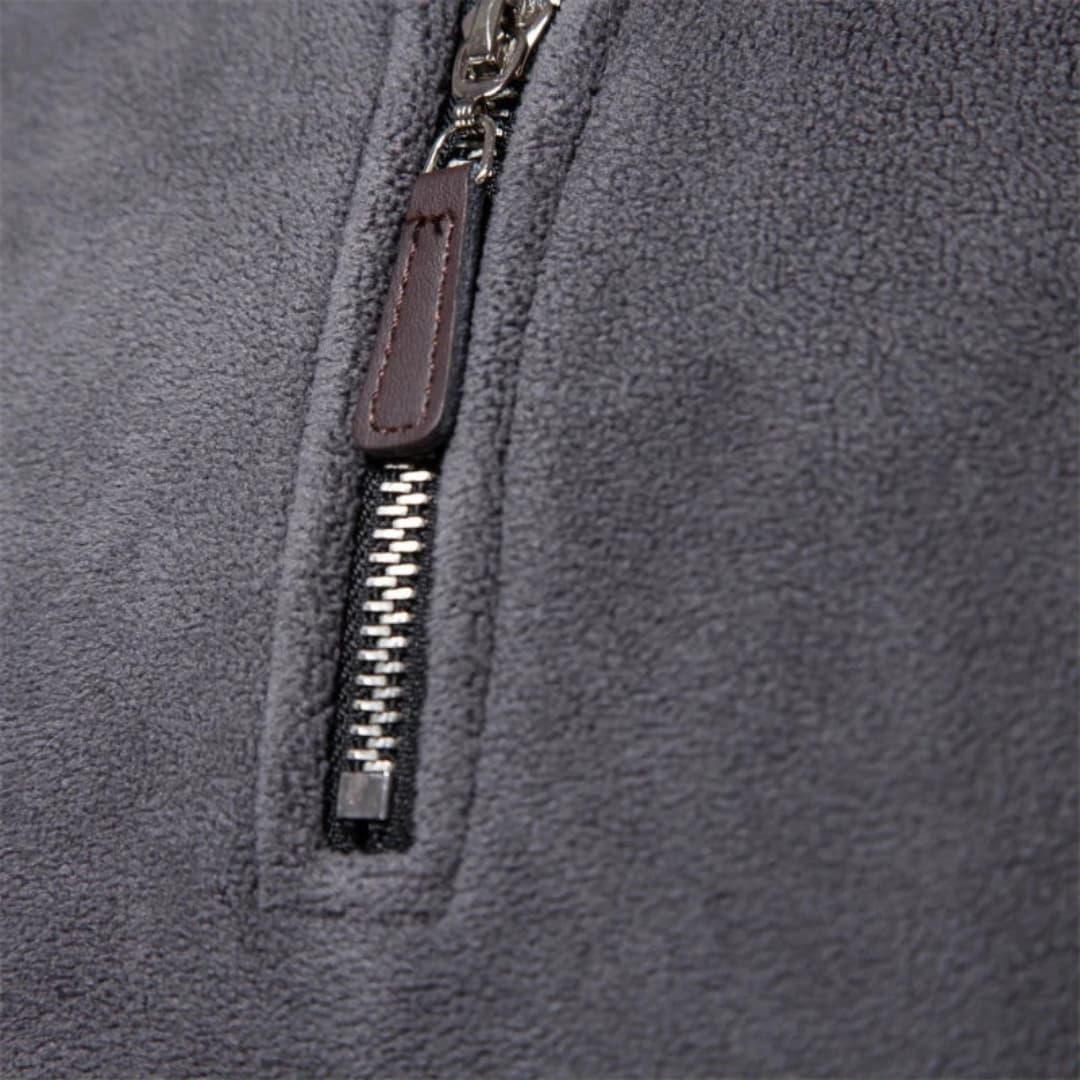 Viertelreißverschluss Fleecepullover für Herren 6