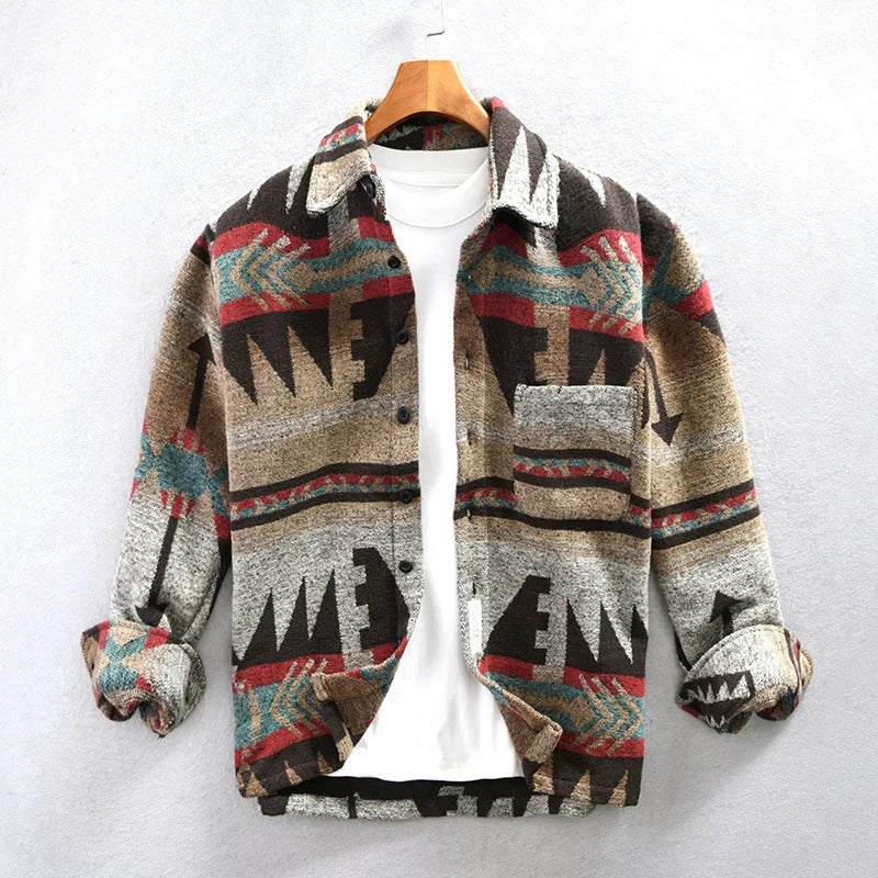 Herrenjacke Oversized Bedruckt Vintage Style - BerlinGlamour