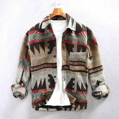 Herrenjacke Oversized Bedruckt Vintage Style - BerlinGlamour