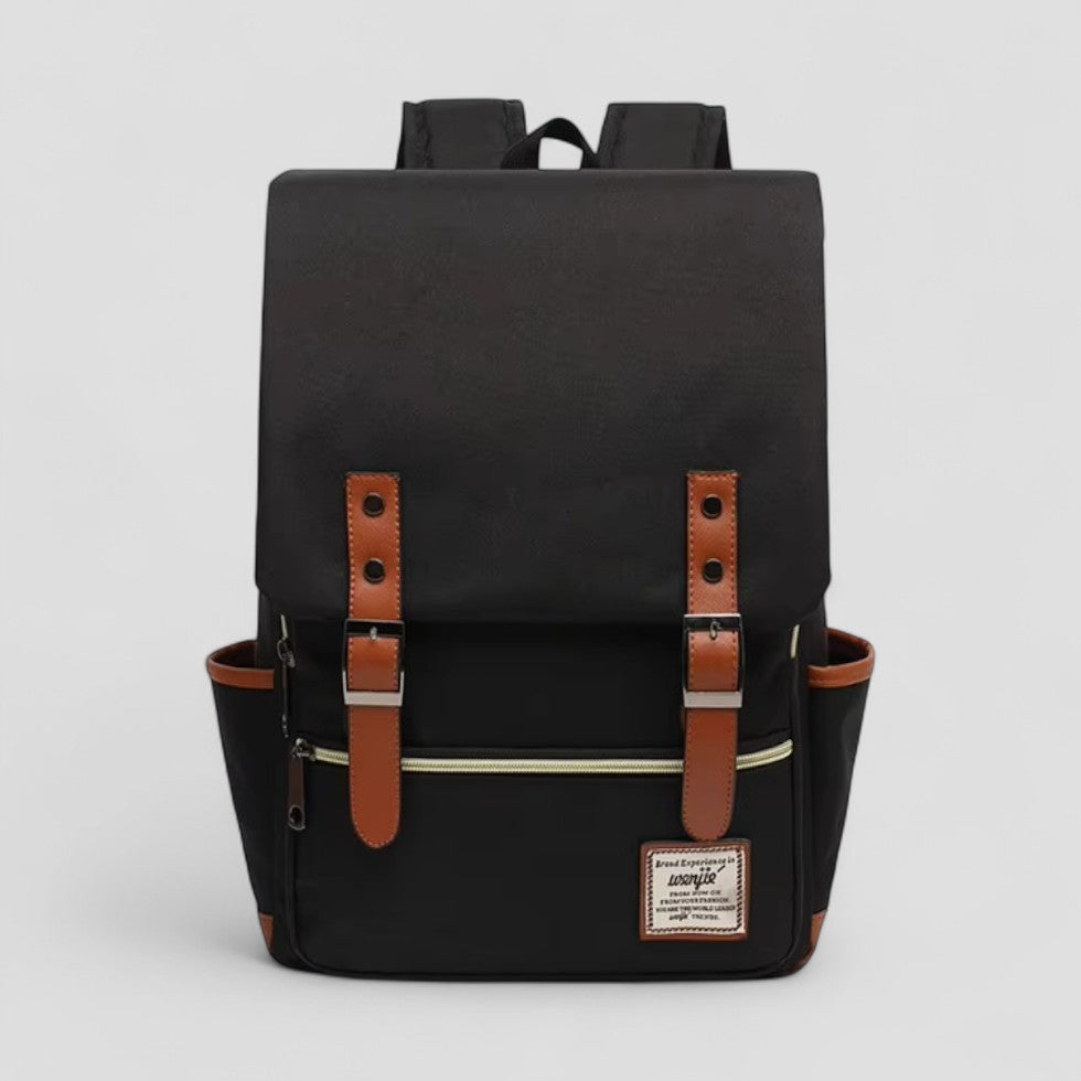 Vintage Canvas-Laptop-Rucksack für Schule und Reisen 0