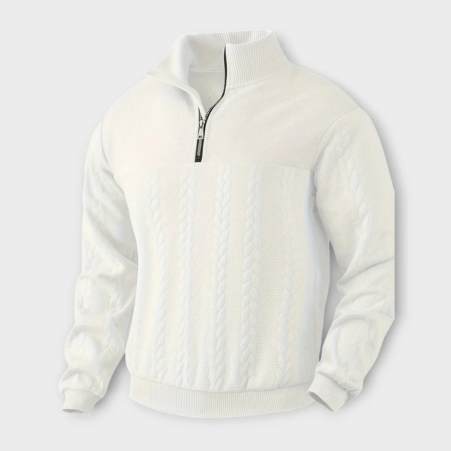 Vintage Halb-Zip Pullover für Herren 0