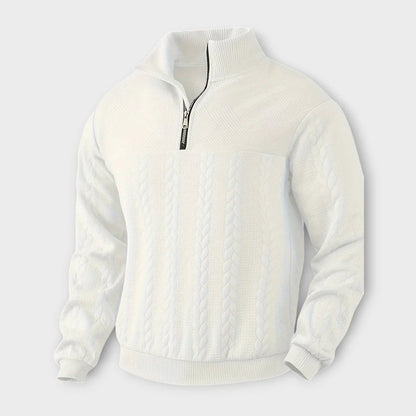 Vintage Halb-Zip Pullover für Herren 0