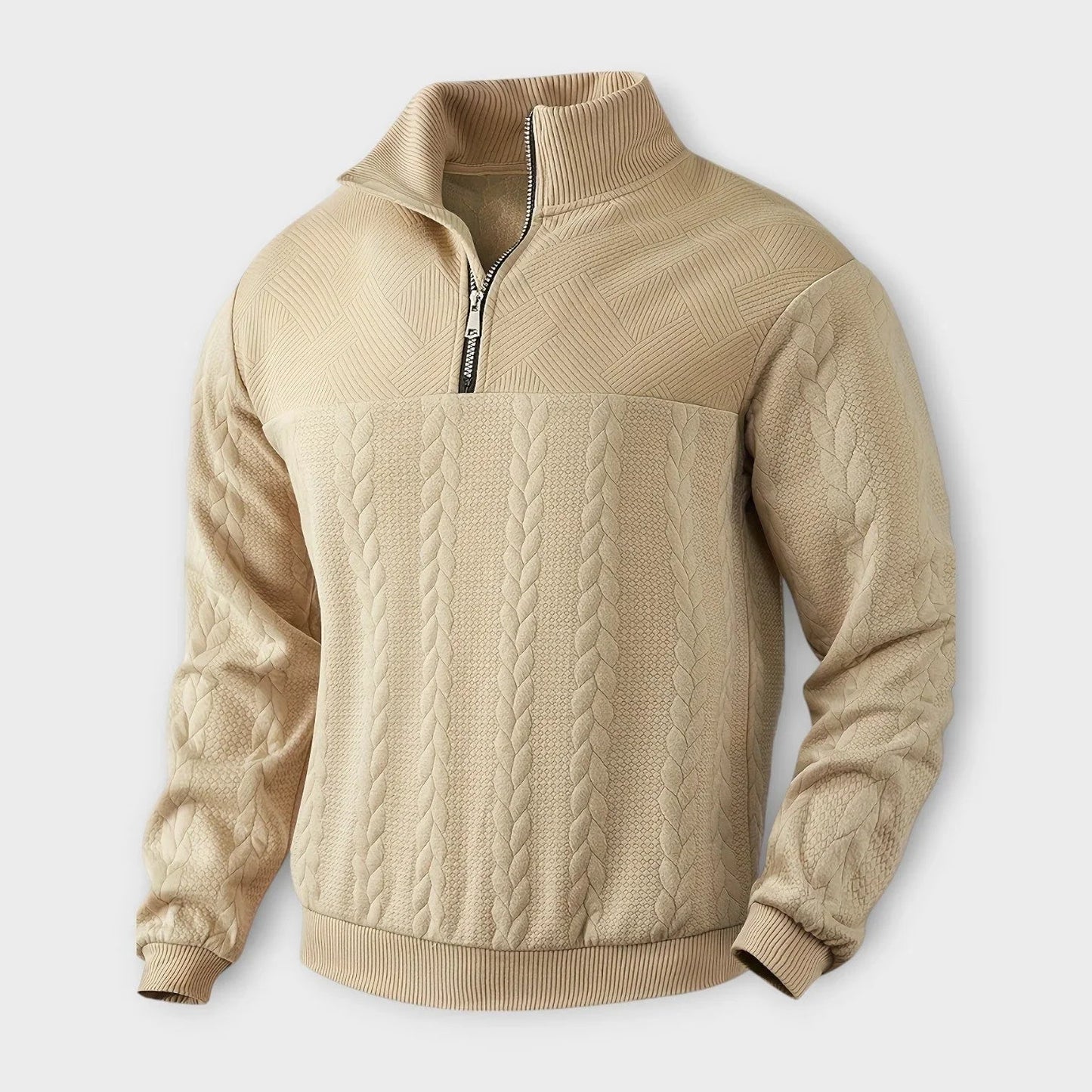 Vintage Halb-Zip Pullover für Herren 2