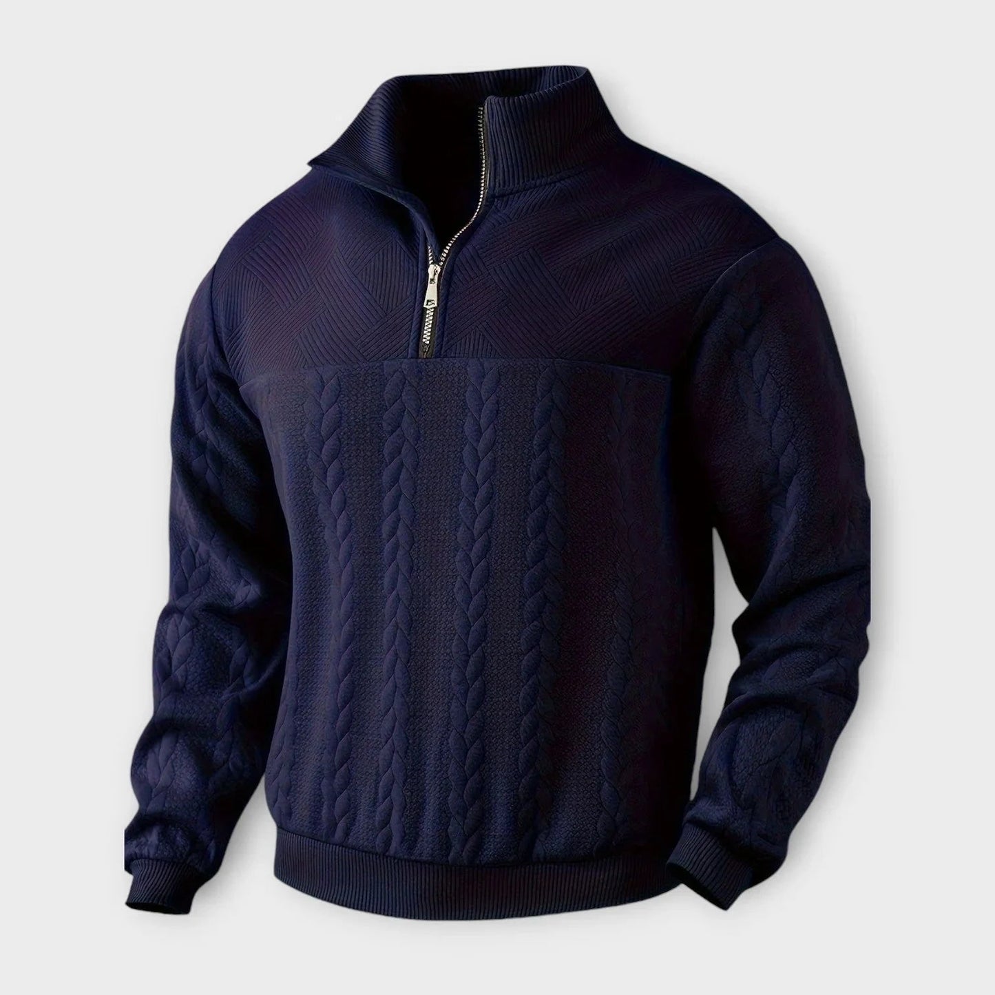 Vintage Halb-Zip Pullover für Herren 6