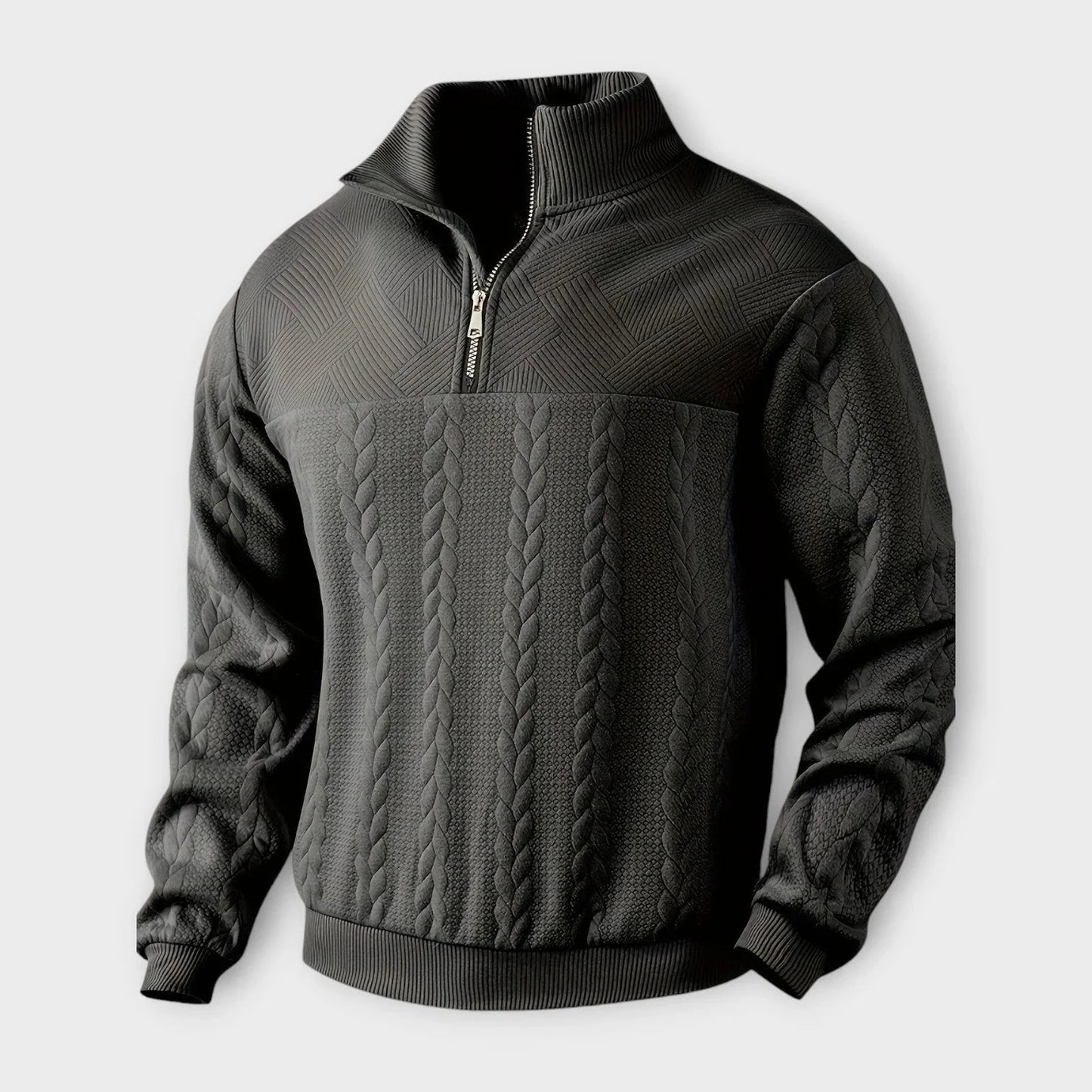 Vintage Halb-Zip Pullover für Herren 8