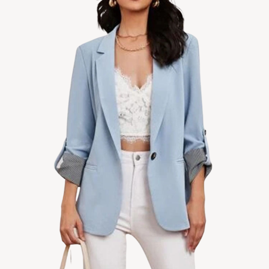 VogeLuxe | Blazer mit hochkrempelbaren Ärmeln für Damen 2