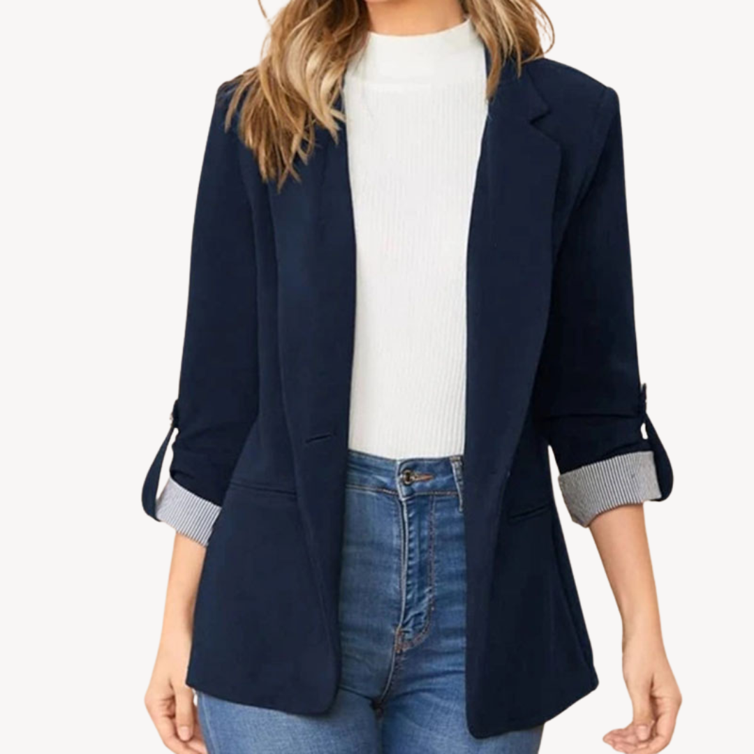 VogeLuxe | Blazer mit hochkrempelbaren Ärmeln für Damen 3