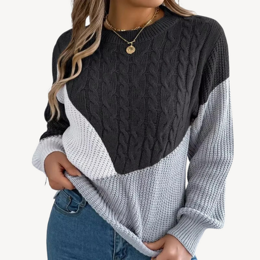 VogeLuxe | Bunter Patchwork-Pullover für Damen 0