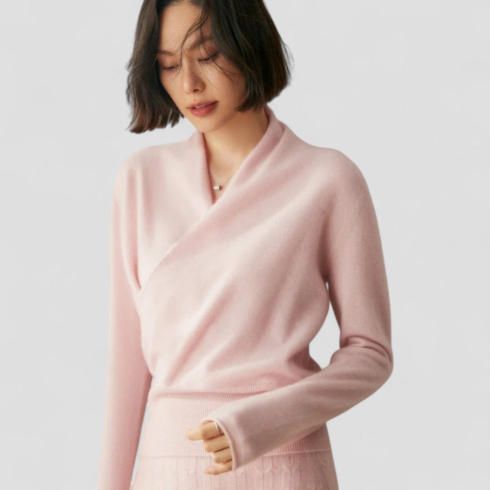 VogeLuxe | Crossover-Kaschmirpullover für Damen 0
